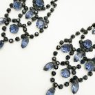 Jennifer Gibson Jewellery 2262 (4) Sapphire Crystal Statement Cascade Earrings