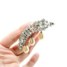 Jennifer Gibson Jewellery 2263 (3) Vintage French Crystal & Pearl Drop Brooch