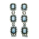 Jennifer Gibson Jewellery 2264 (3) Vintage French Opaline Glass Shoulder Duster Earrings