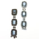 Jennifer Gibson Jewellery 2264 (7) Vintage French Opaline Glass Shoulder Duster Earrings