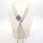 Jennifer Gibson Jewellery 2265 (10) Vintage Statement Faceted Crystal Lariat Tassel Necklace