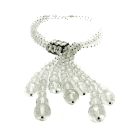 Jennifer Gibson Jewellery 2265 (3) Vintage Statement Faceted Crystal Lariat Tassel Necklace