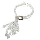 Jennifer Gibson Jewellery 2265 (8) Vintage Statement Faceted Crystal Lariat Tassel Necklace