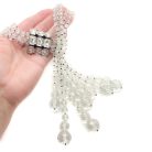 Jennifer Gibson Jewellery 2265 (9) Vintage Statement Faceted Crystal Lariat Tassel Necklace