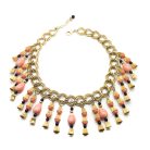 Jennifer Gibson Jewellery 2266 (4) Vintage Statement Egyptian Revival Droplet Bib Necklace
