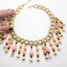 Jennifer Gibson Jewellery 2266 (9) Vintage Statement Egyptian Revival Droplet Bib Necklace