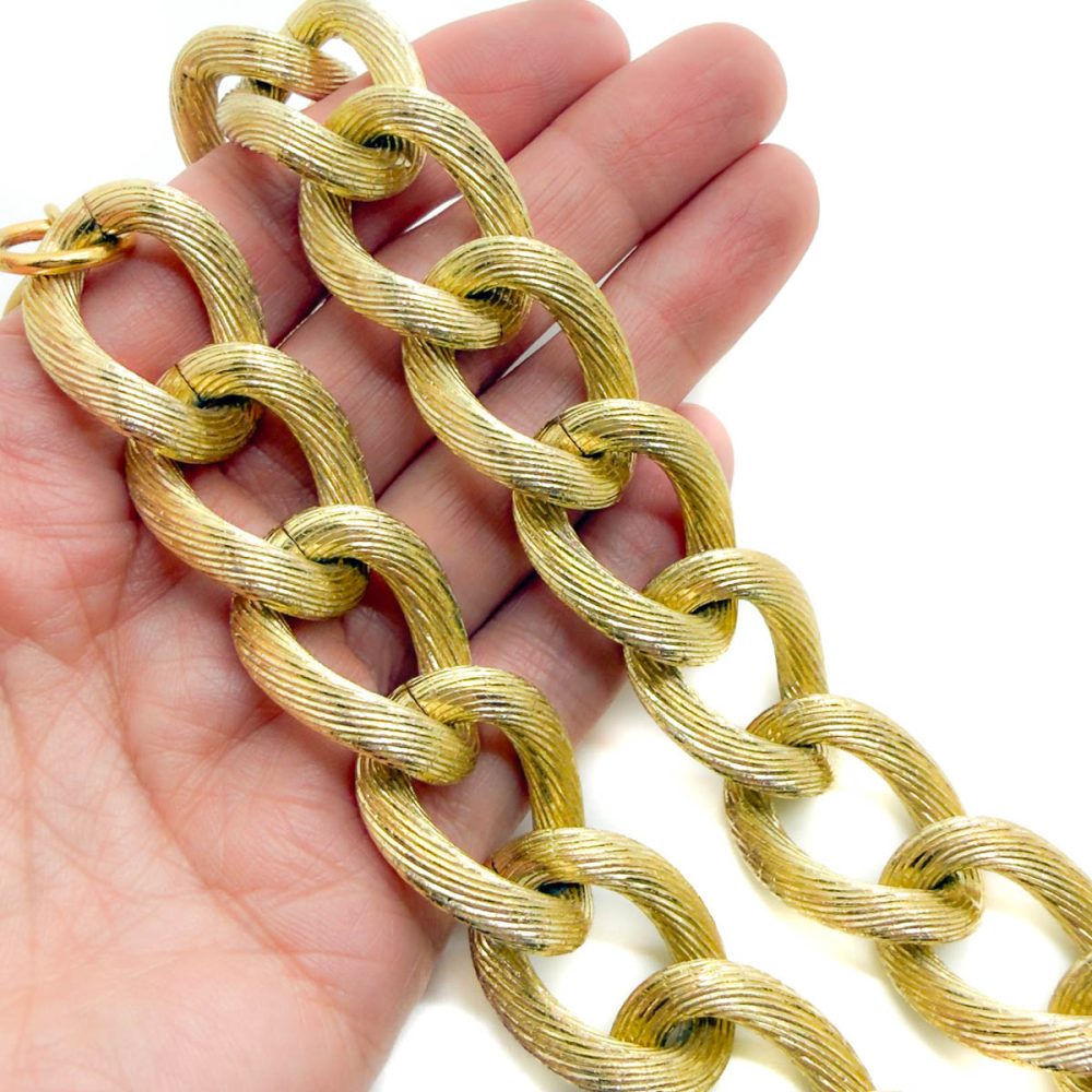 Vintage Chunky Textured Chain Link Collar