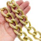 Jennifer Gibson Jewellery 2267 (1) Vintage Chunky Textured Chain Link Collar