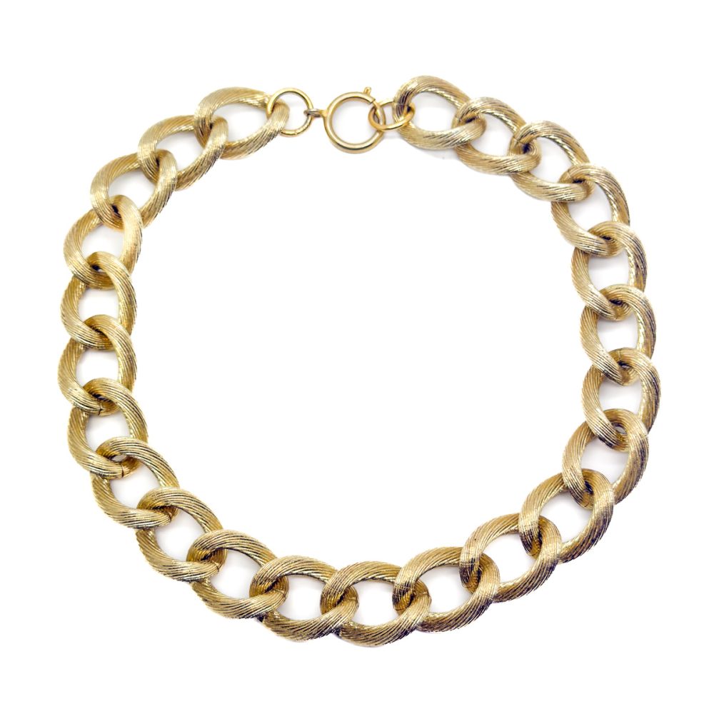 Vintage Chunky Textured Chain Link Collar