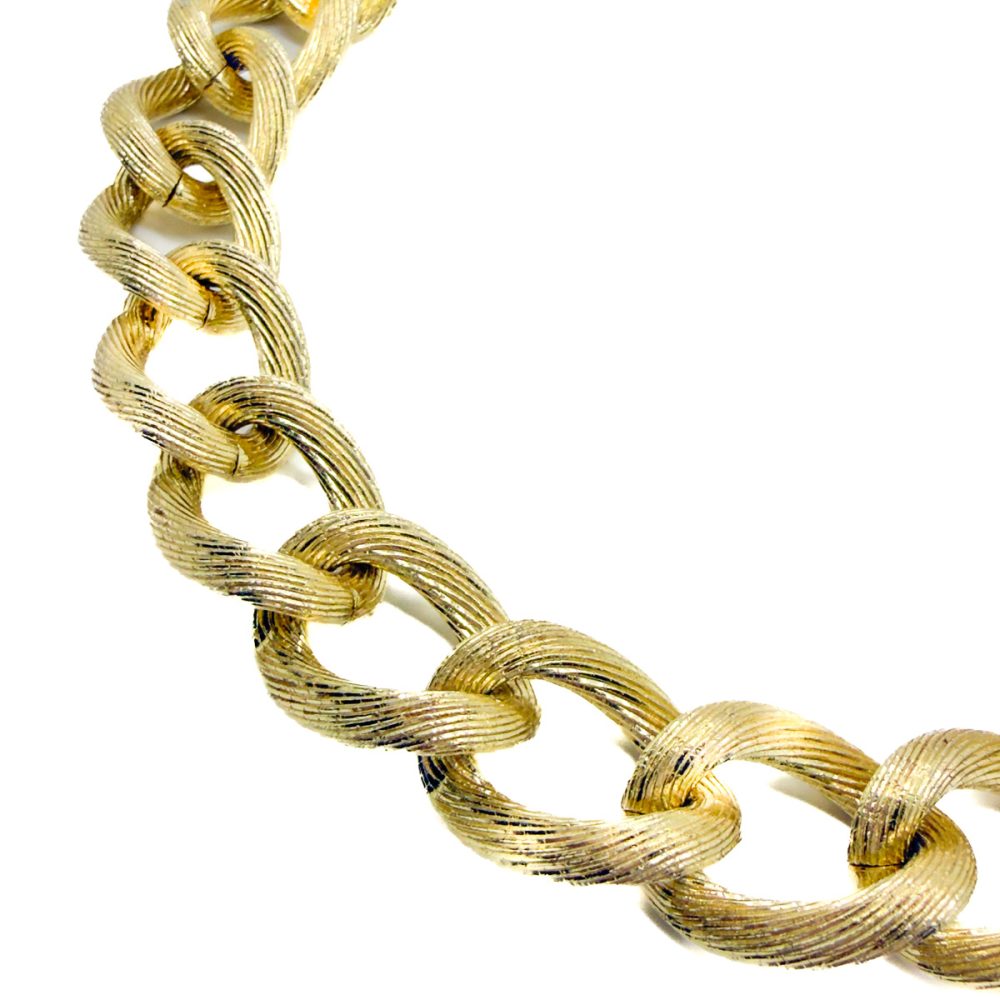 Vintage Chunky Textured Chain Link Collar