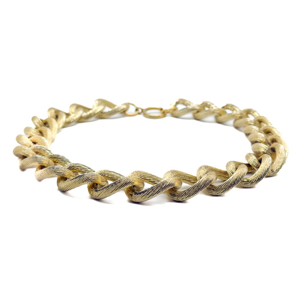 Vintage Chunky Textured Chain Link Collar