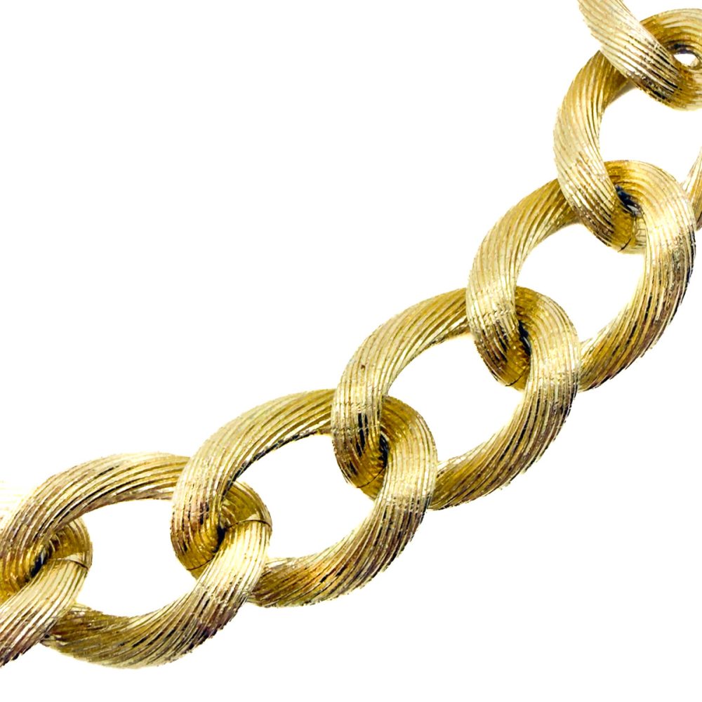 Vintage Chunky Textured Chain Link Collar