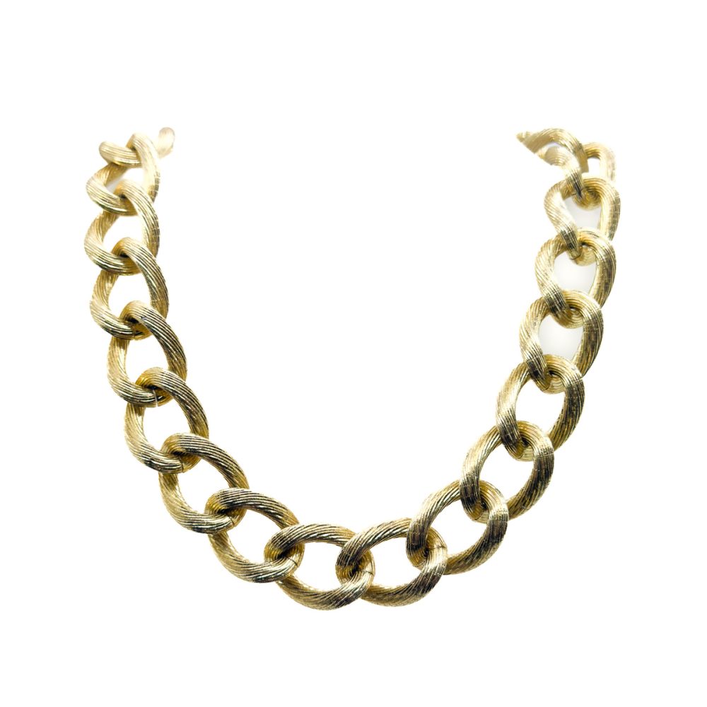 Vintage Chunky Textured Chain Link Collar