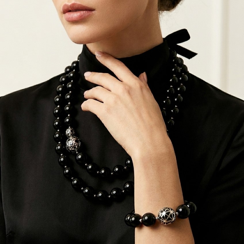 Vintage Dior Statement Cannage Necklace