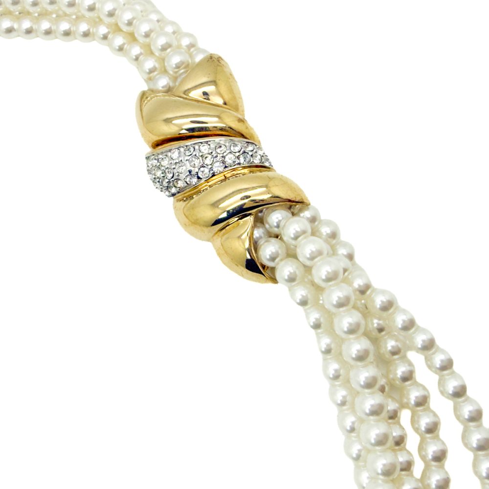Vintage Pearl Wave Clasp Torsade