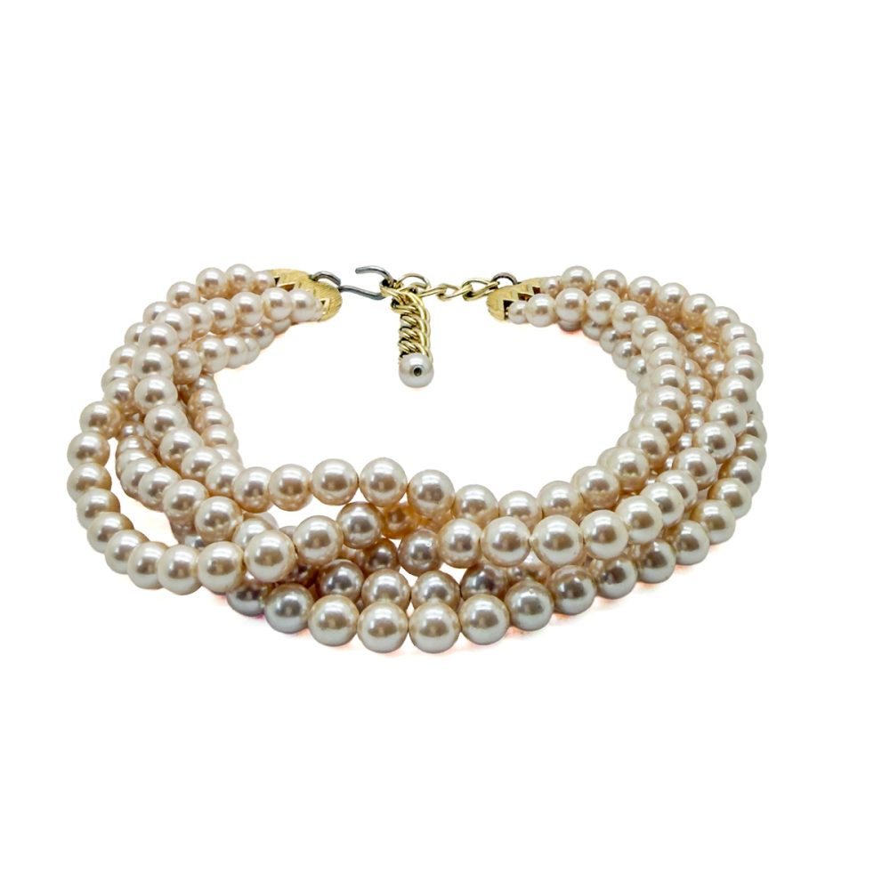 Vintage Five Strand Pearl Necklace