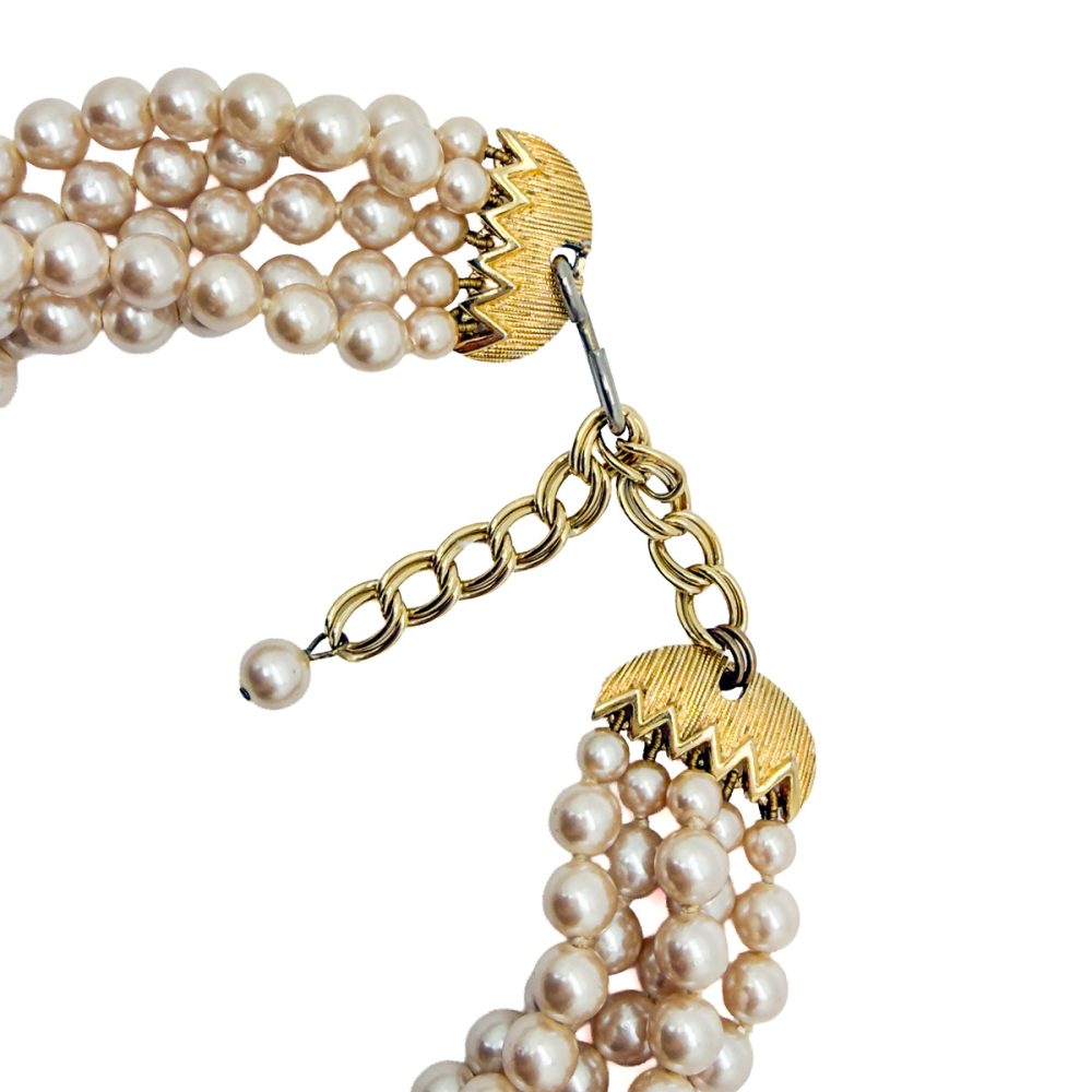 Vintage Five Strand Pearl Necklace