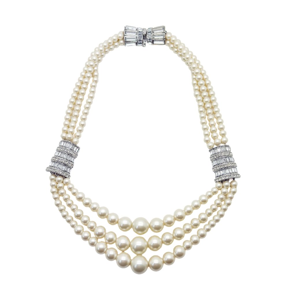 Vintage Deco Inspired Pearl Necklace