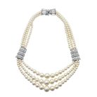 Jennifer Gibson Jewellery 2270 (2) Vintage Deco Inspired Pearl Necklace