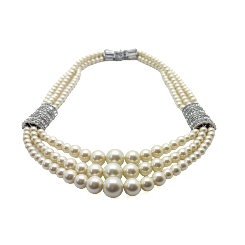 Vintage Deco Inspired Pearl Necklace