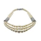 Jennifer Gibson Jewellery 2270 (3) Vintage Deco Inspired Pearl Necklace