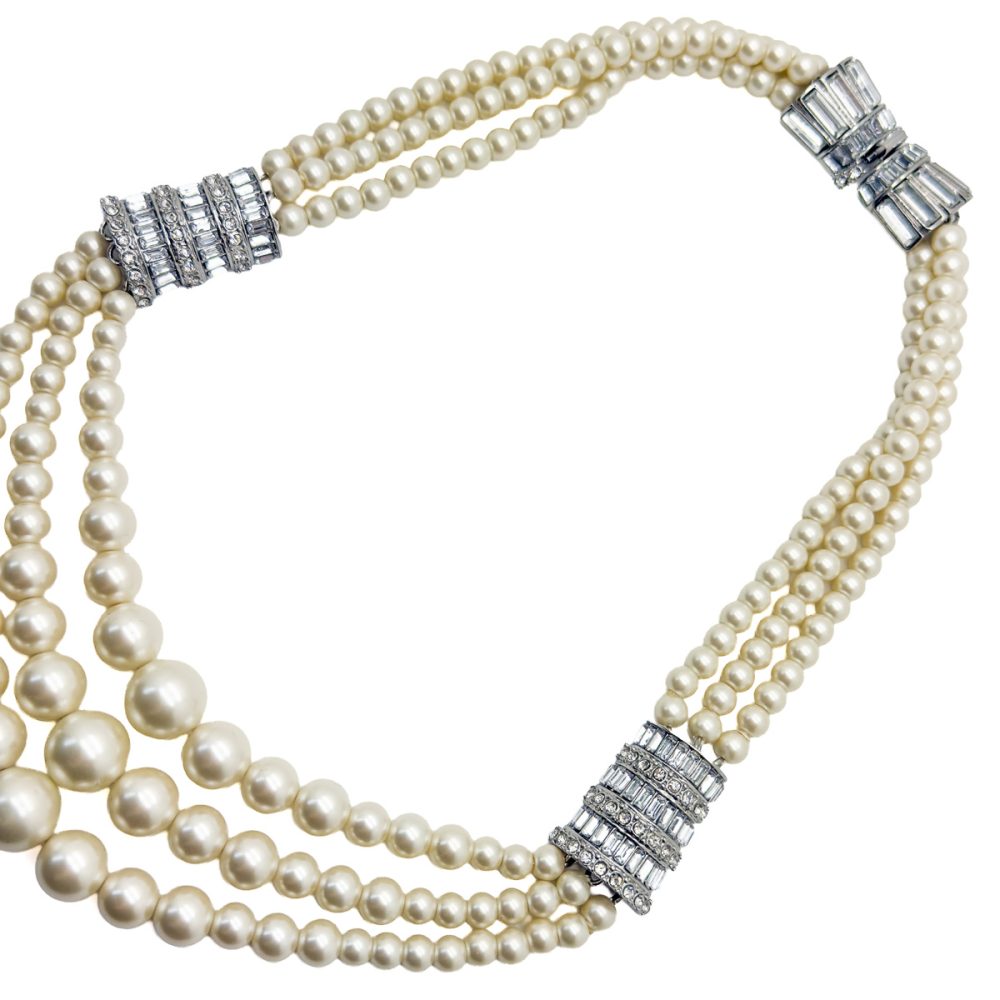 Vintage Deco Inspired Pearl Necklace