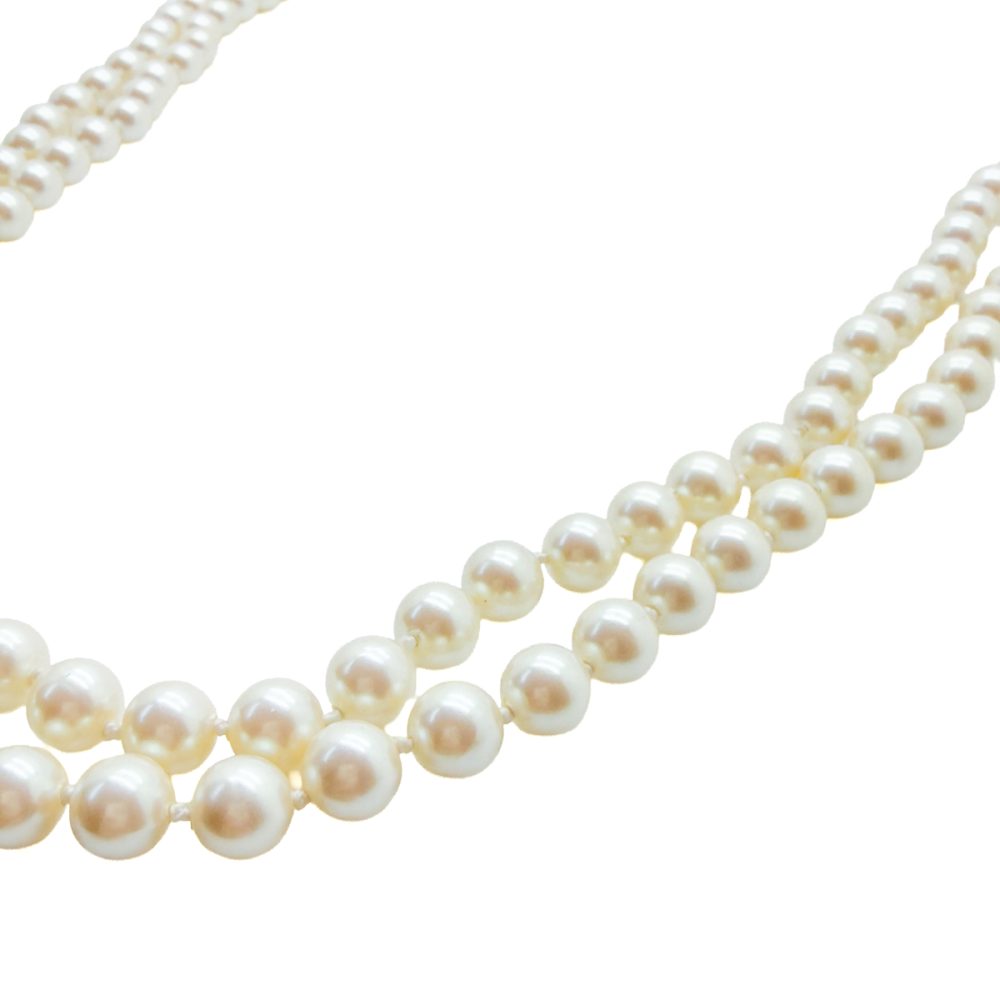 Vintage Long Pearl Rope Necklace