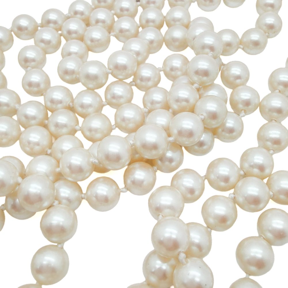 Vintage Long Pearl Rope Necklace