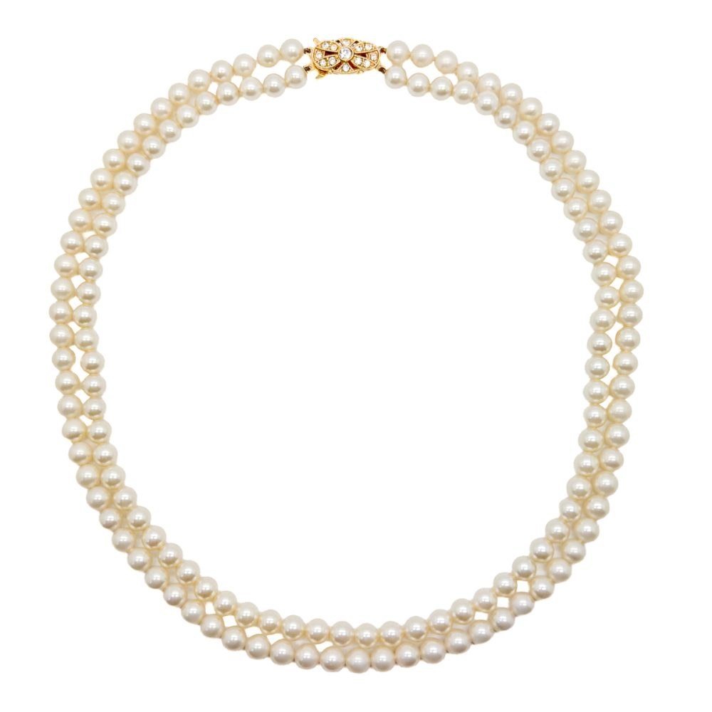 Vintage Double Strand Pearl Necklace