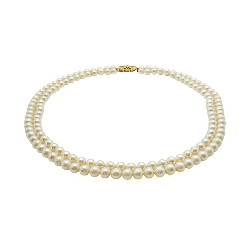 Vintage Double Strand Pearl Necklace