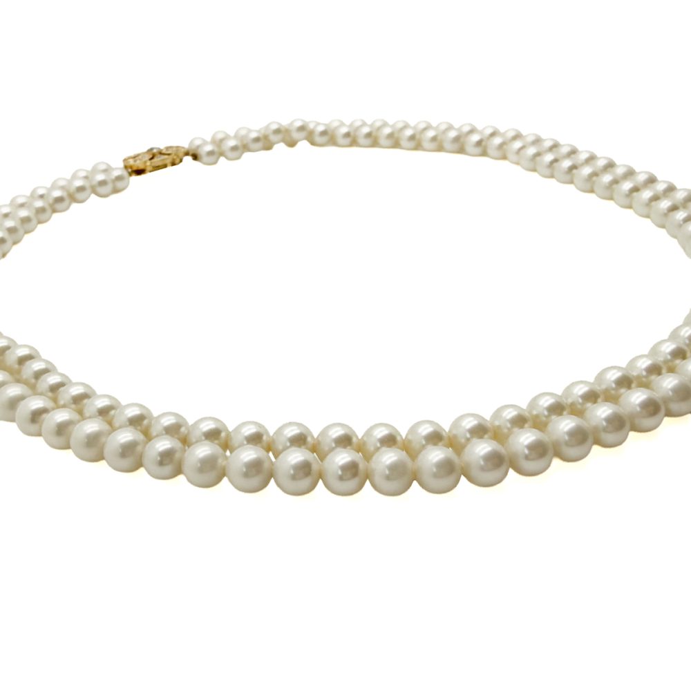 Vintage Double Strand Pearl Necklace