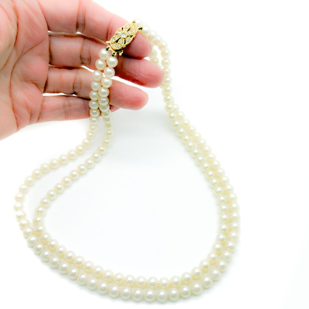 Vintage Double Strand Pearl Necklace