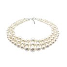 Jennifer Gibson Jewellery 2274 (3) Vintage Triple Row Graduated Pearl Necklace