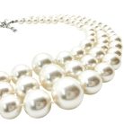 Jennifer Gibson Jewellery 2274 (5) Vintage Triple Row Graduated Pearl Necklace