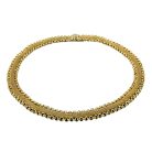 Jennifer Gibson Jewellery 2277 (3) Vintage Gold Mesh Choker Necklace