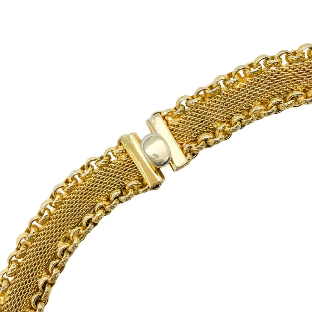 Vintage Gold Mesh Choker Necklace
