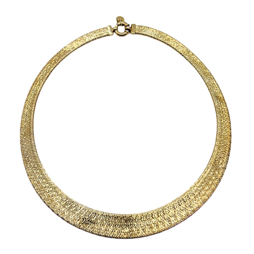 Vintage Gold Vermeil Woven Collar 1990s