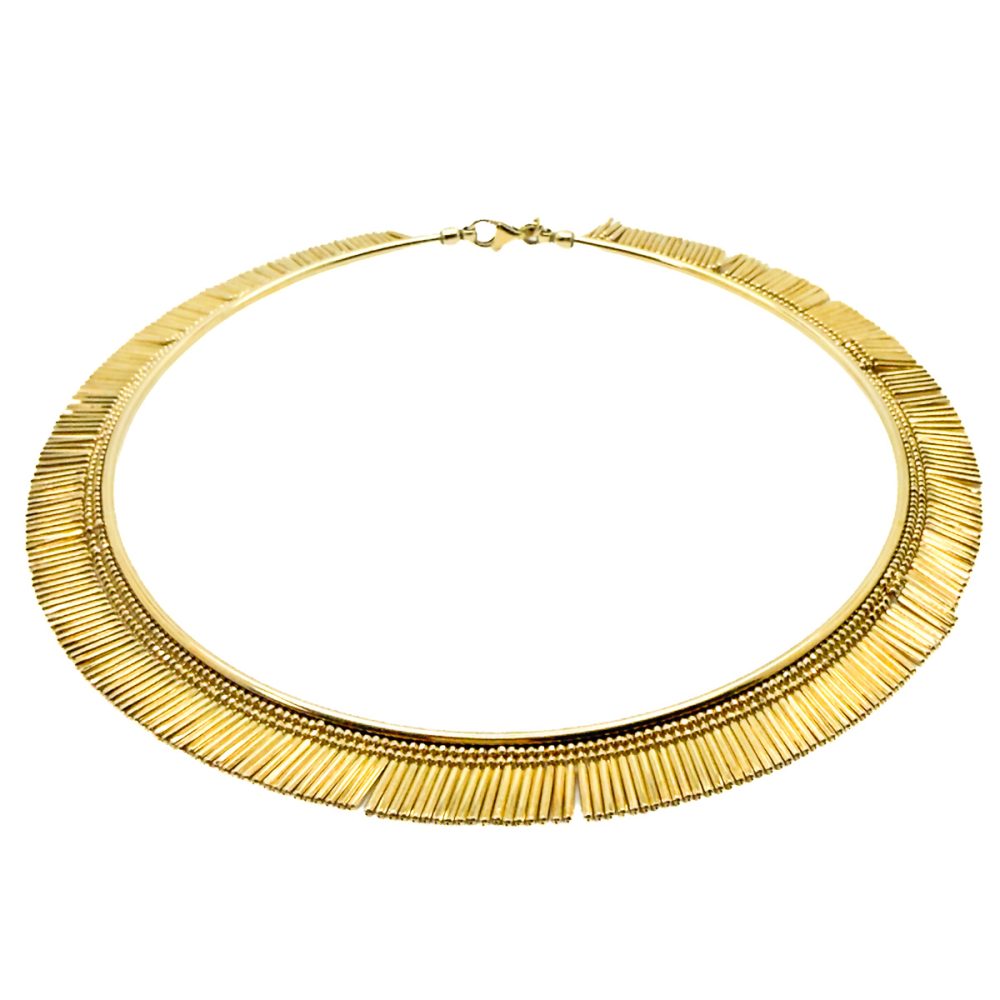 Vintage Gold Vermeil Fringe Torque