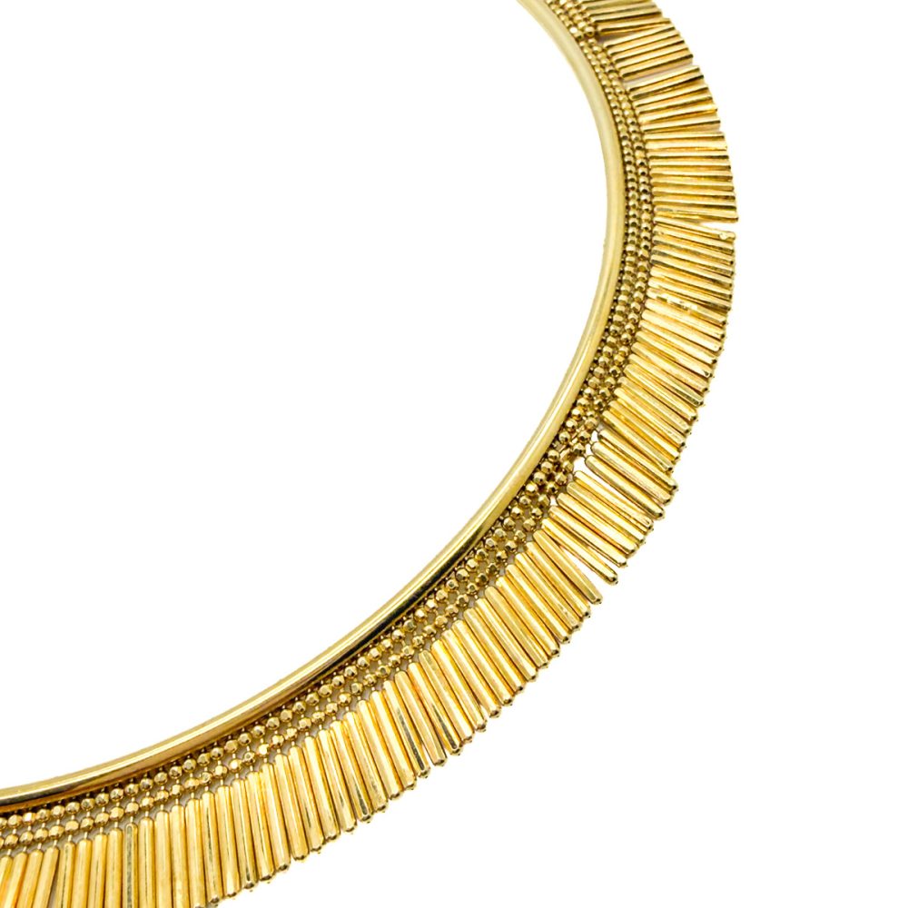 Vintage Gold Vermeil Fringe Torque