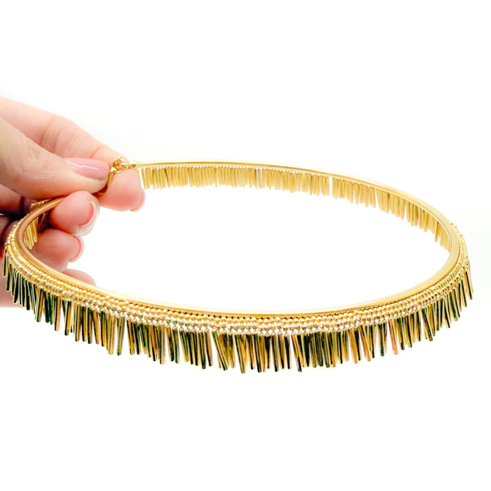 Vintage Gold Vermeil Fringe Torque