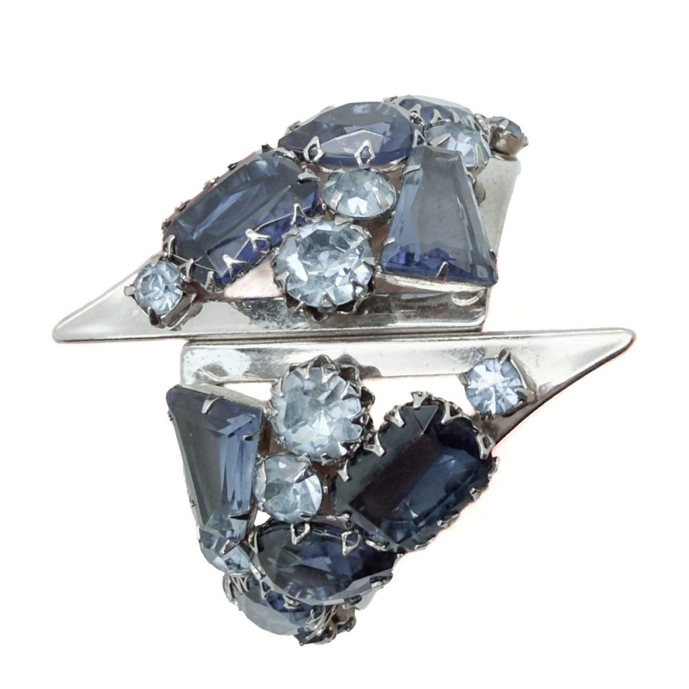 Vintage Fancy Cut Sapphire Crystal Cuff