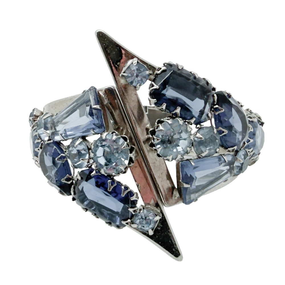 Vintage Fancy Cut Sapphire Crystal Cuff