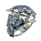 Jennifer Gibson Jewellery 2281 (5) Vintage Fancy Cut Sapphire Crystal Cuff