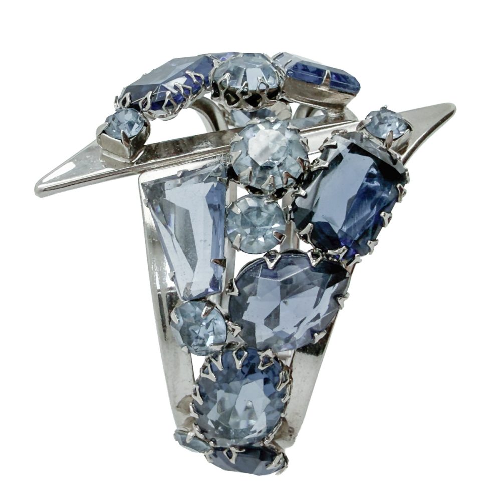 Vintage Fancy Cut Sapphire Crystal Cuff