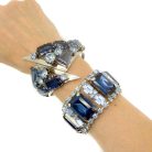 Jennifer Gibson Jewellery 2281 AND 2282 (1) Vintage Fancy Cut Sapphire Crystal Cuff
