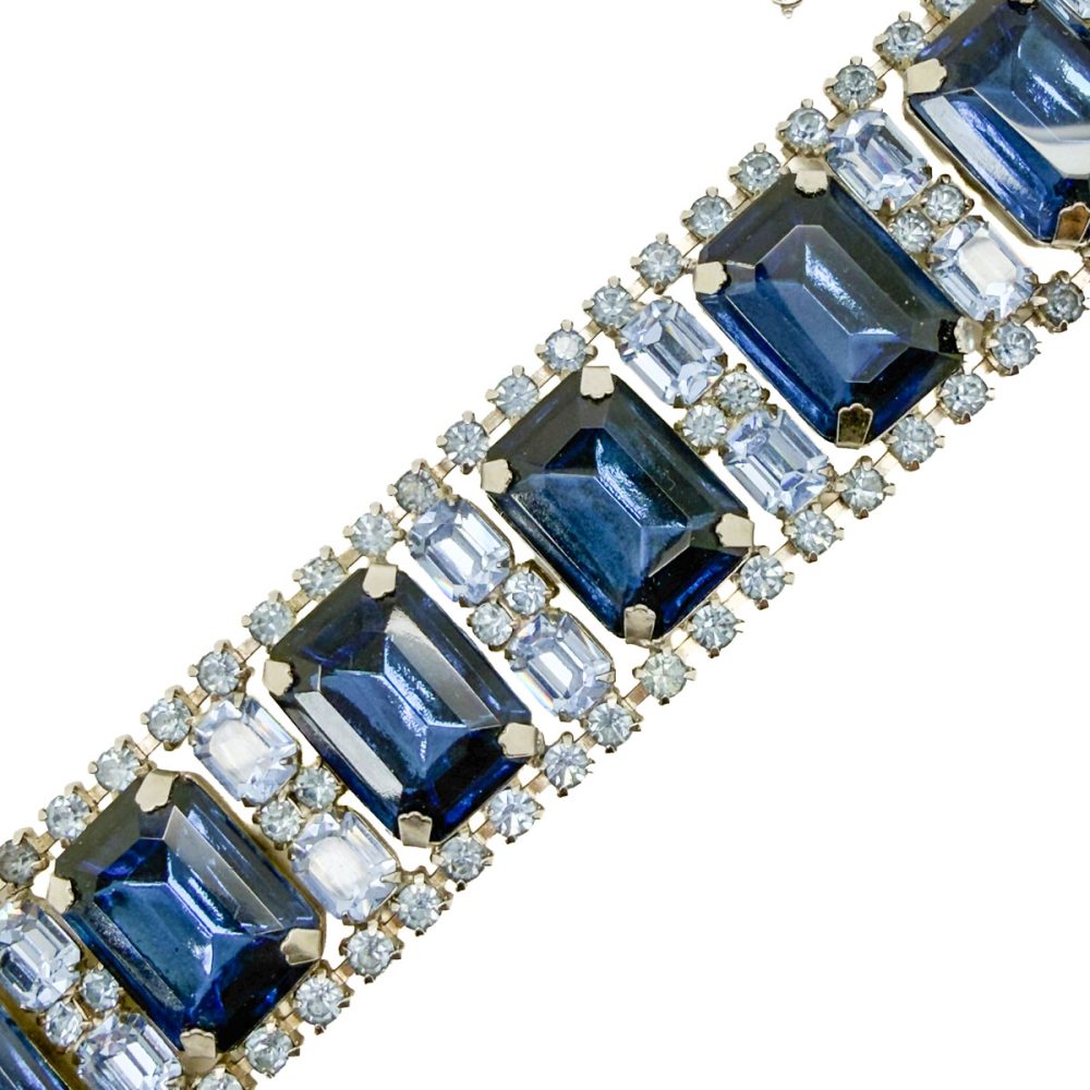 Vintage Oversize Sapphire Crystal Bracelet