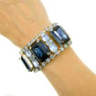 Jennifer Gibson Jewellery 2282 (6) Vintage Oversize Sapphire Crystal Bracelet