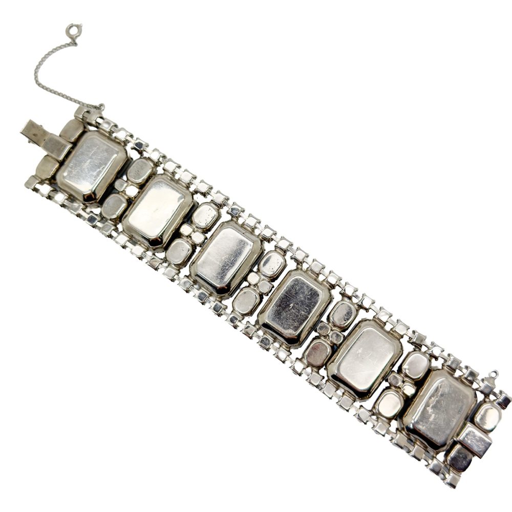 Vintage Oversize Sapphire Crystal Bracelet