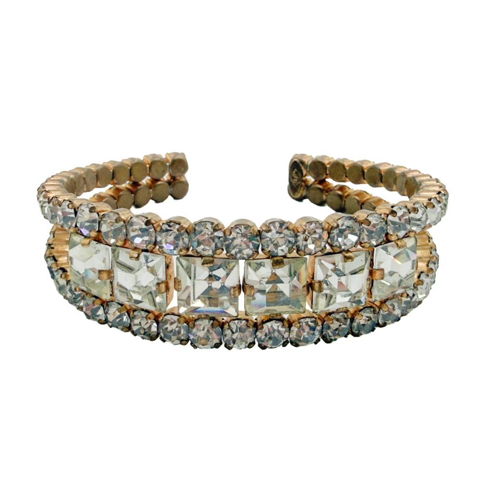 Vintage Schoffel Fancy Crystal Cuff