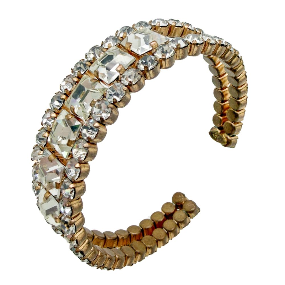 Vintage Schoffel Fancy Crystal Cuff